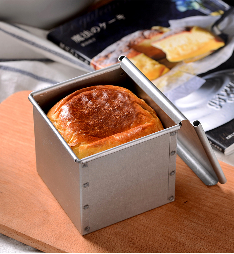 cakeland烘焙带盖吐司盒正方型面包模具烤箱配件烘焙工具日本原装进口