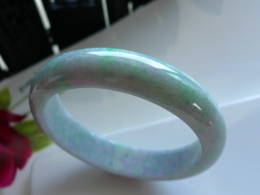 达源翡翠 冰糯种阳绿手镯 51.25g