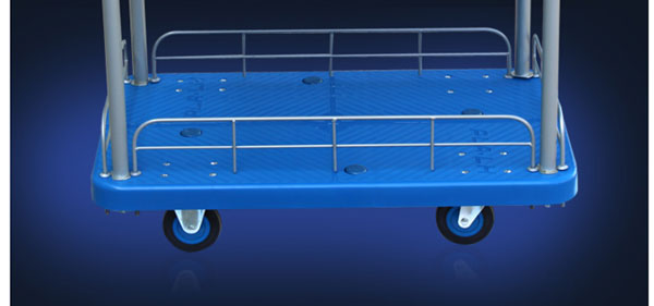 老a(laoa)双层护栏静音双层平板车手推车