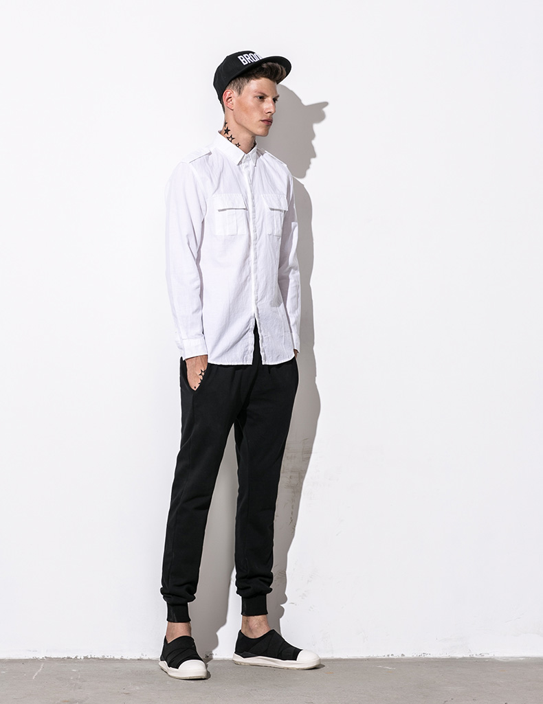 college home 男士卫裤哈伦裤 束腿修身小脚裤 运动跑步休闲裤潮