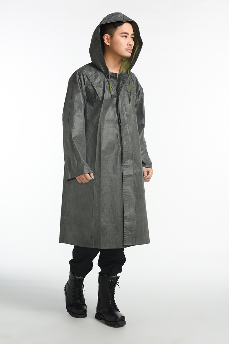 际华营地 87式大斗带袖连帽雨衣 军迷用品 男军迷装 老式雨衣 可防