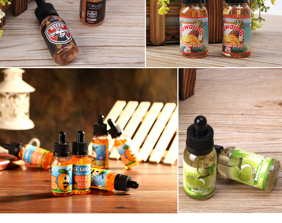 电子烟油配汽电子烟液 马来西亚水果味电子烟油30ml 绿果冰30毫升6