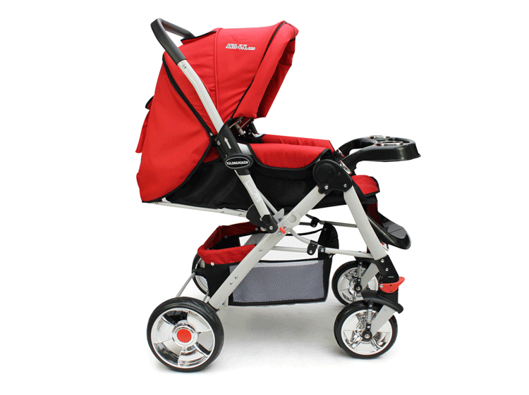 宇龙华仔婴儿推车 高景观童车 手推车 平躺双向推行 四轮减震 梦之蓝