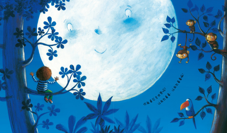 海豚绘本花园:你好,月亮(精装)