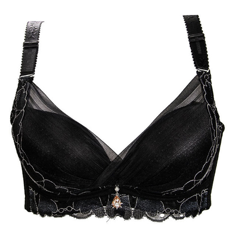 单件包装 性感蕾丝小胸内衣胸罩 聚拢调整型内衣文胸 黑色 75 b