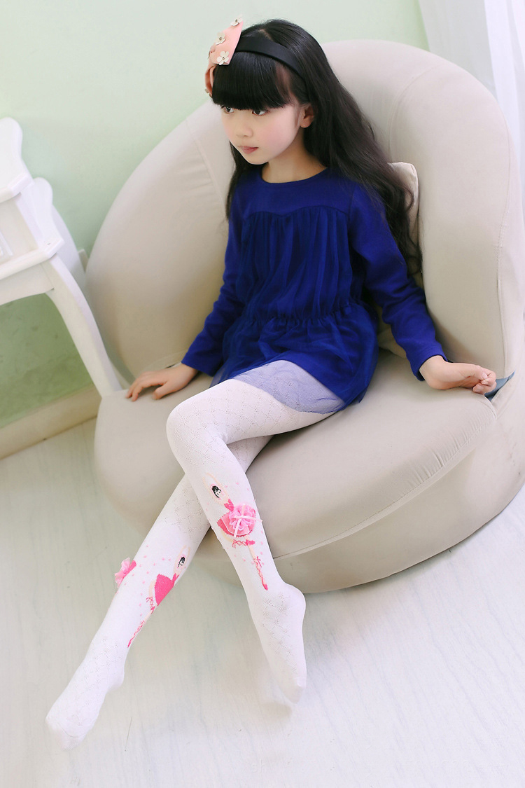 新款儿童裤子女童打底裤春秋连裤袜中小童宝宝纯色公主芭蕾舞蹈袜110