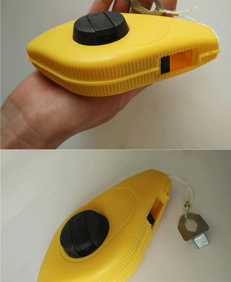 塑料手动墨斗粉斗划线器弹线器瓦工装修木工工具放粉末划线弹粉 画线