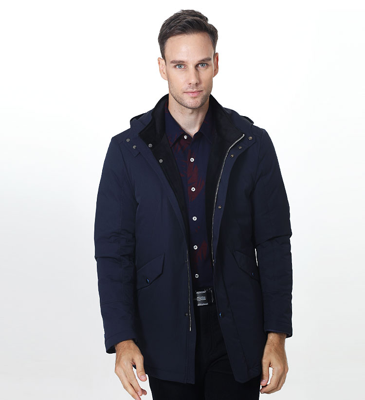 高驰godson羽绒服男中长款连帽冬季长款加厚冬装男装新款男士外套g2c