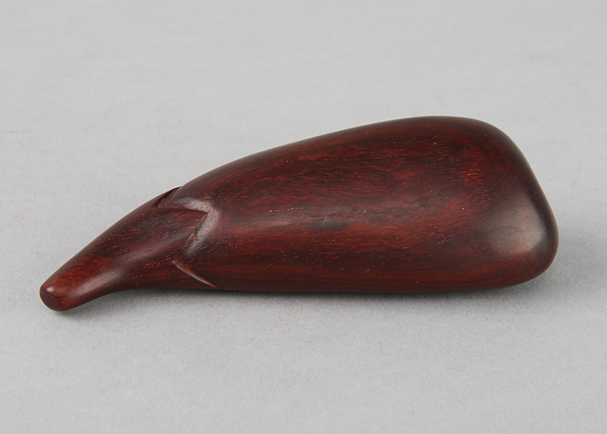 工艺品 木雕 小叶紫檀茄子手把件