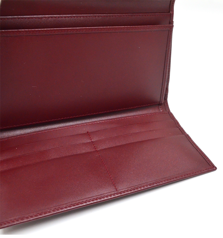 cartier卡地亚未使用猪肝红女士经典长款钱包