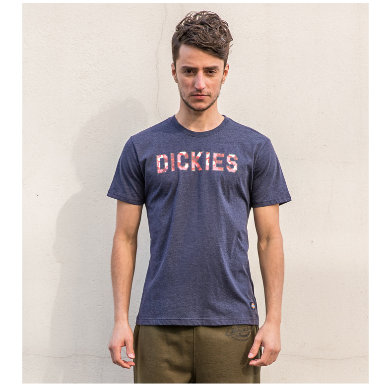 dickies2016春夏新款男logo字母印花休闲短袖t恤162m30ec04 wh白色 l
