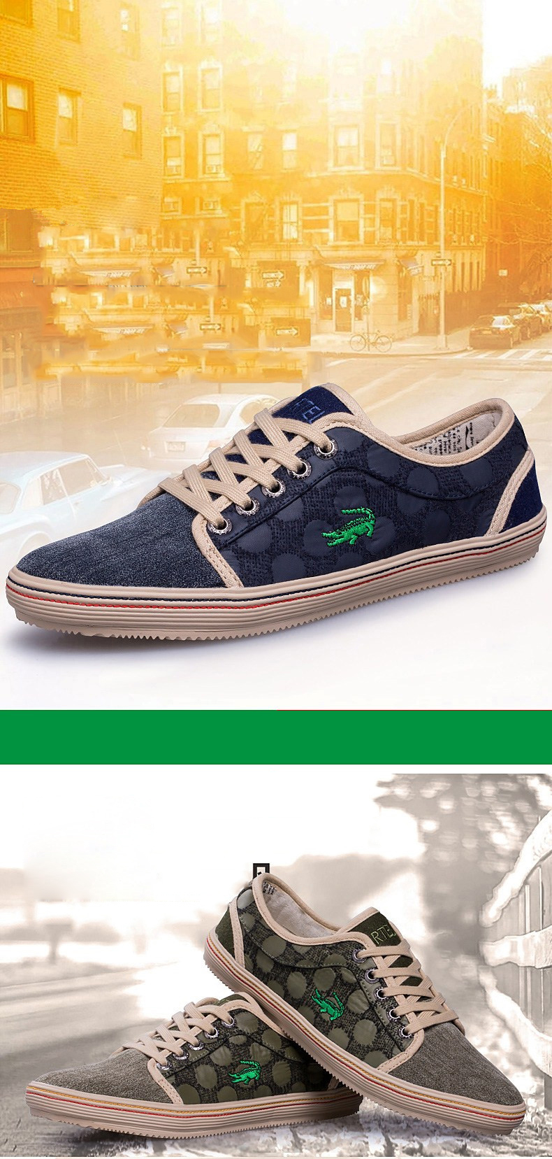 卡帝乐鳄鱼男鞋英伦 帆布鞋四季休闲鞋英伦潮流男士运动帆布板鞋车