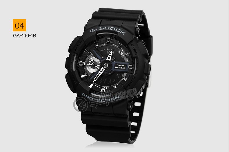 卡西欧男表 casio男士g-shock双显电子表多功能户外运动手表(ga-110hc