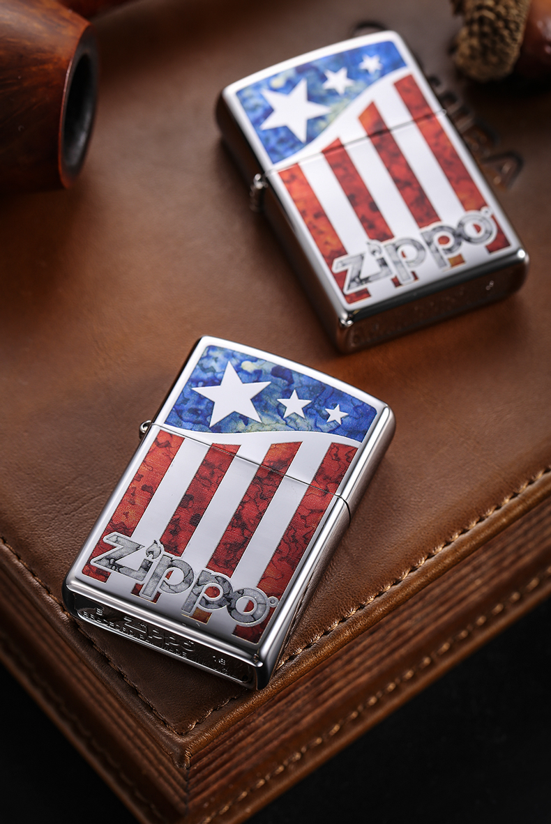 2016新款美国正版之宝煤油打火机美国国旗zippo标志29095现货 29095