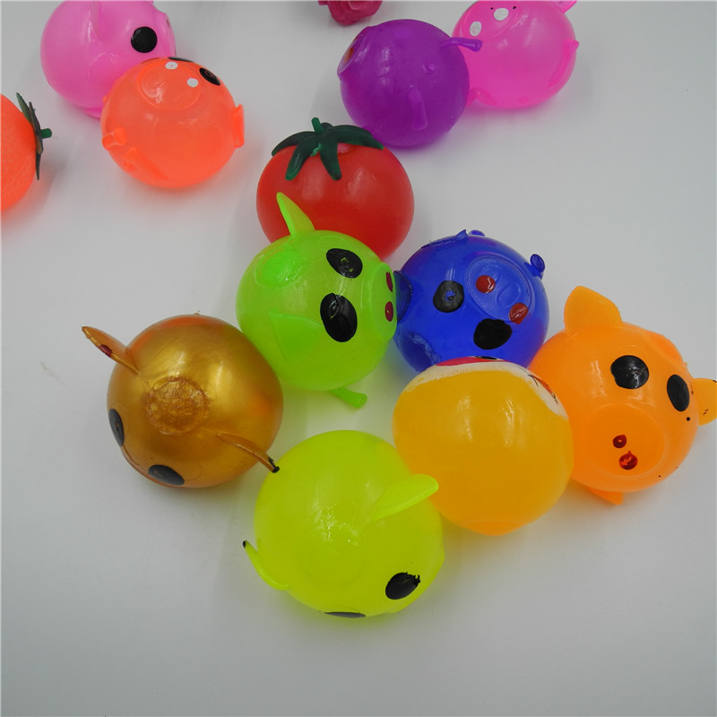 聚厚缘礼品发泄水球发泄猪头减压整蛊发泄水果发泄球出气玩具特色个性