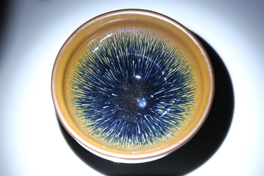 非物质文化遗产继承人 建盏大师叶礼忠《金兔毫对盏》上口径9cm