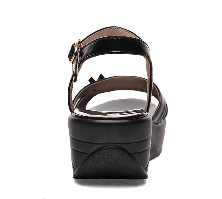 布里塞伊斯夏季甜美女士鞋坡跟高跟厚底松糕鞋运动瘦身摇摇鞋学生扣带