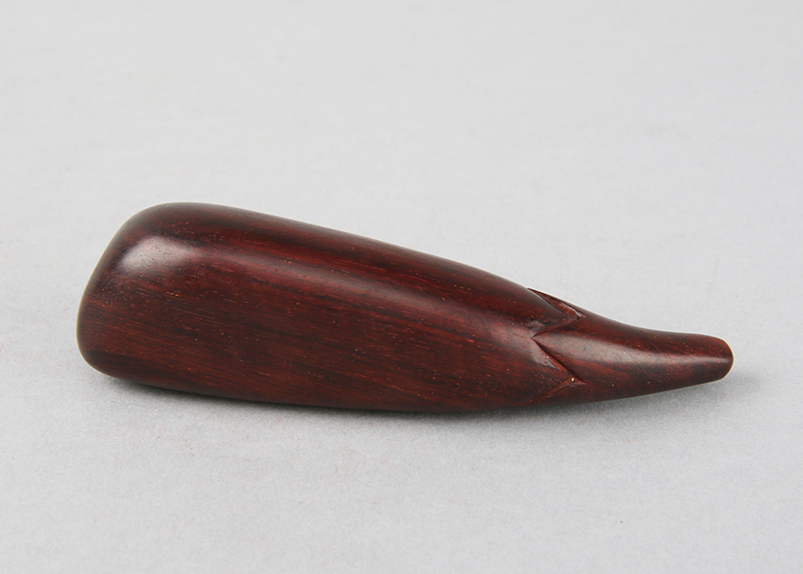 工艺品 木雕 小叶紫檀茄子手把件