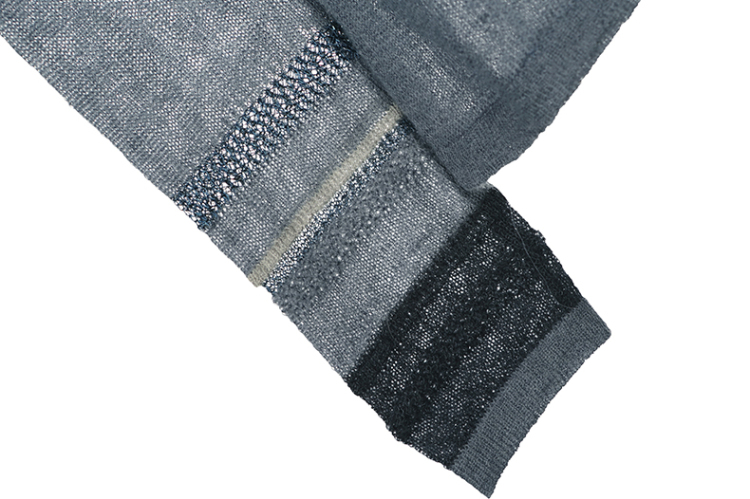 圣迪奥 sdeer 女装做旧蓝色素雅针织衫s14383586 灰