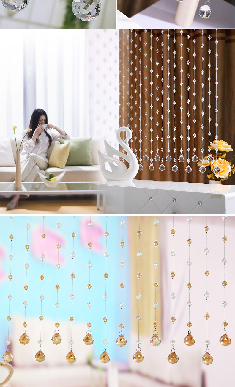 漫倾 优雅鞋柜款 一帘幽梦水晶珠帘隔断帘成品玄关吊帘卧室门帘客厅半