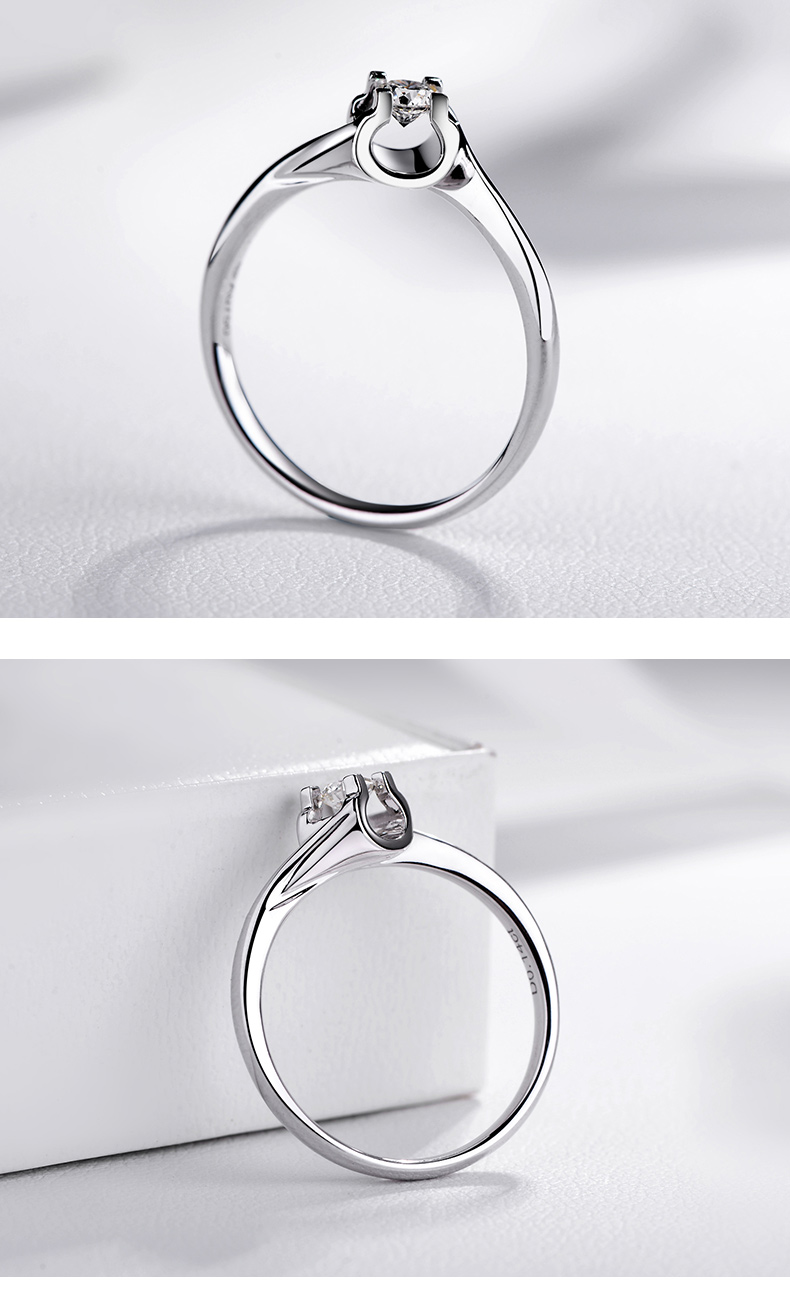 钻石世家 承诺一生18k金钻戒 结婚戒指 一生一爱系列女戒门店同款钻石