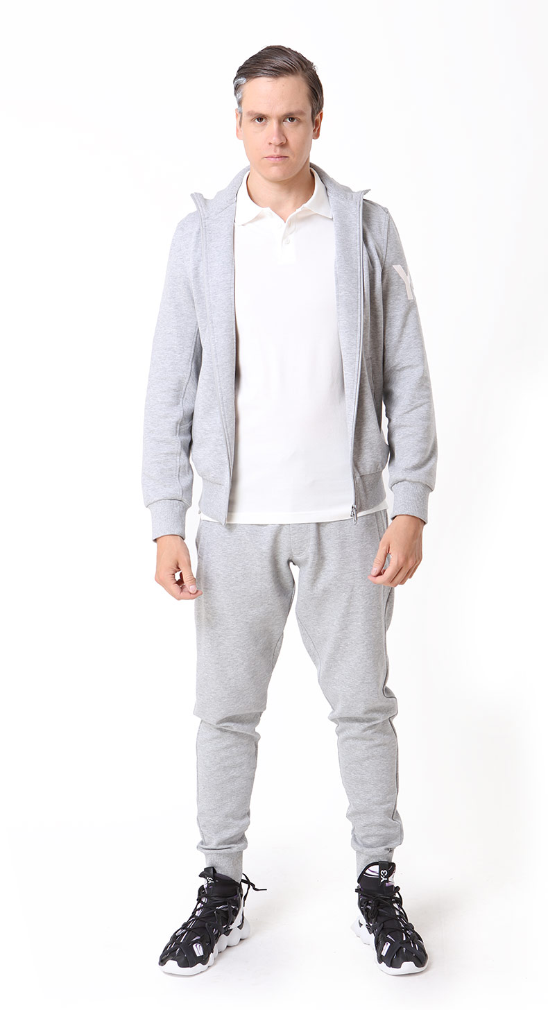 y-3 新款灰色抽绳紧口运动裤男adidas y3 22-ap2348 灰色 浅灰色 s