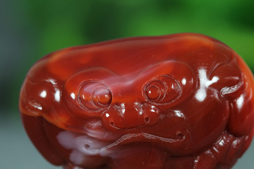 南红玛瑙貔貅挂件19.36克【玩石物语】