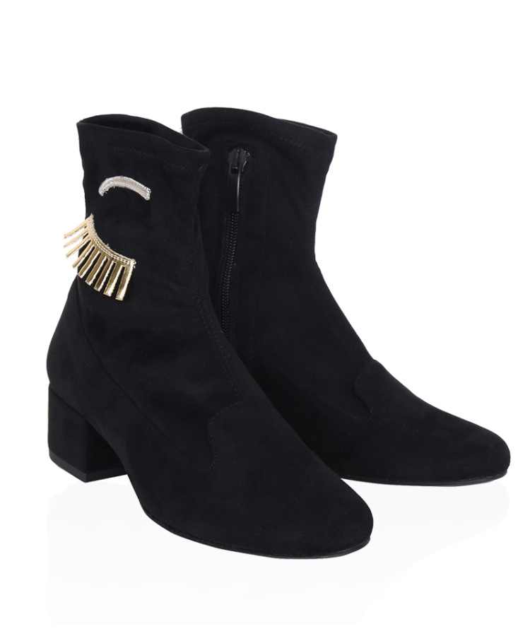 嘉拉·法拉格尼chiara ferragni女鞋低筒靴/裸靴黑色cf638