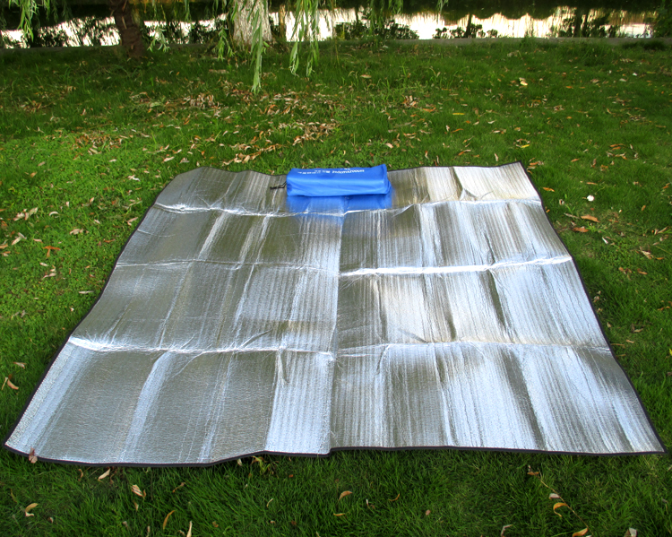 鹏标200*200加宽双人防潮垫双面铝膜帐篷地垫郊外睡垫户外野餐垫防水