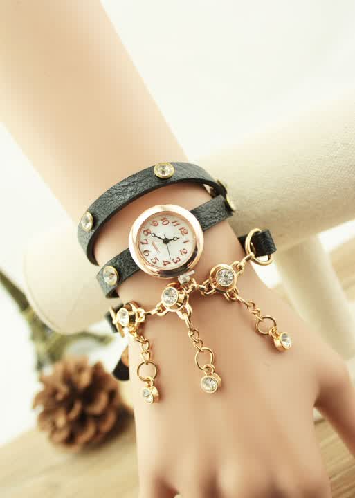 女士手链手表 咖啡色 商品编号:10428048494 店铺: 古顿礼品专营店