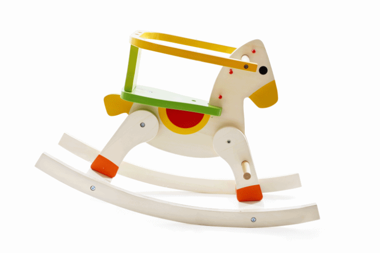 木丸子 婴童宝宝实木木制摇椅婴儿小木马儿童拼装木马玩具宝宝礼物