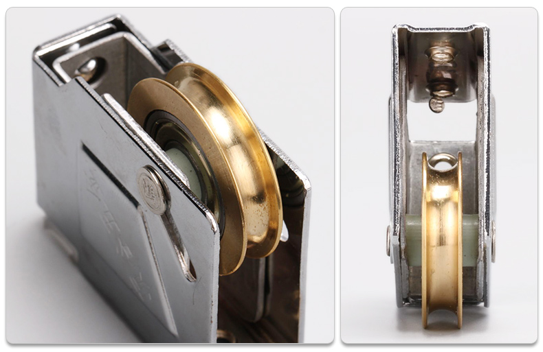 4个 移门轮子老式90型铝合金门窗滑轮推拉窗户滚轮钢轴承铜轮配件