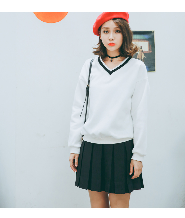 奥靓英伦风学院风俏皮工字裙百褶裙短裙半身裙伞裙2d2 黑色 均码