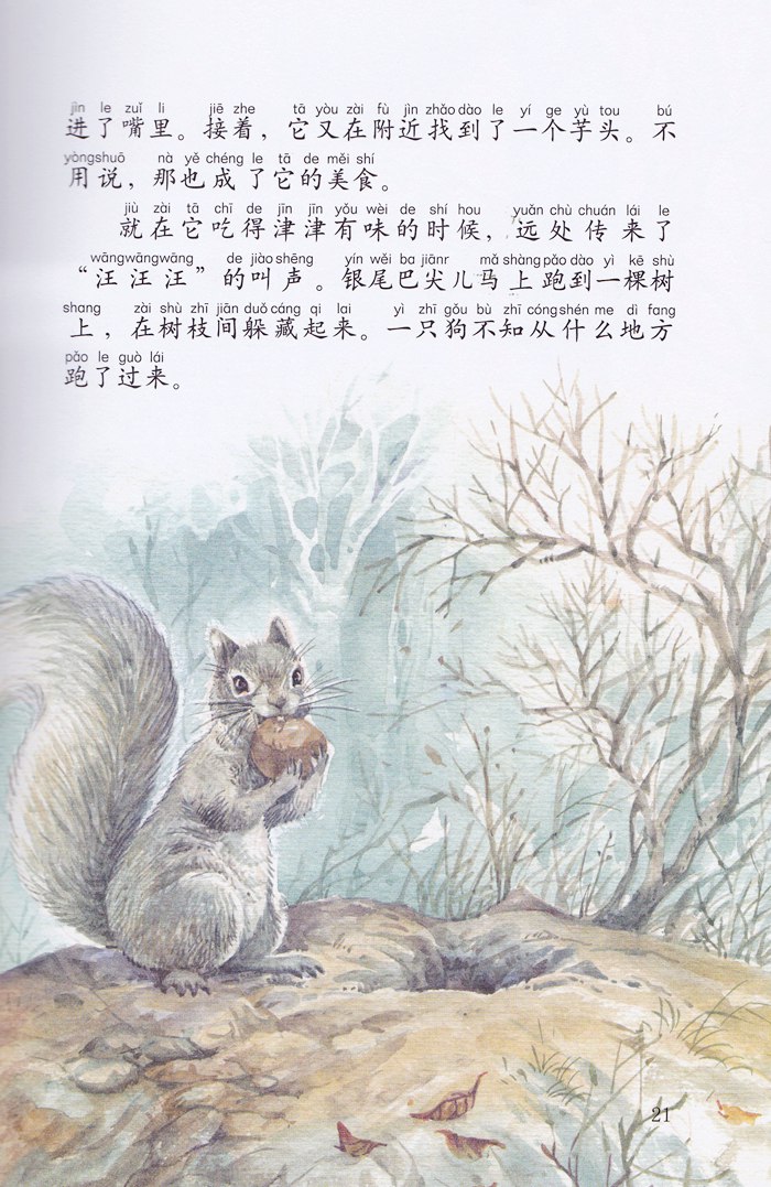小木马童书 松鼠银尾巴尖儿(彩绘拼音版)(第三辑)