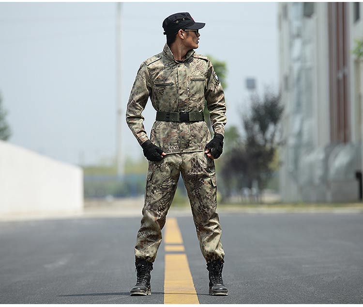 l德亚户外蟒纹迷彩服男套装特种兵军迷服饰战术作战军装特警作训服