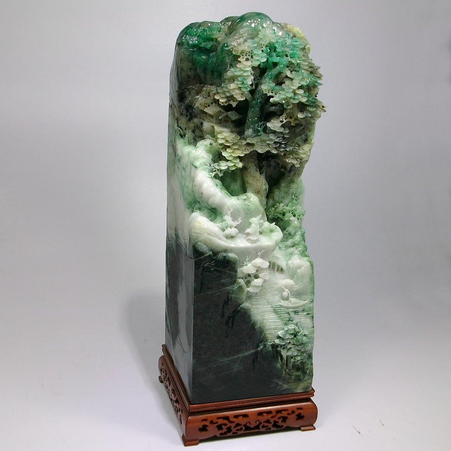 四大名玉 独山玉摆件 印章 指日高升 8200g 【涵韵玉器】