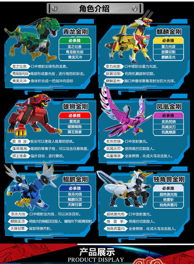 邦宝神兽金刚4玩具历险记拼装拼插积木6合体变形机器人套装玩具男孩