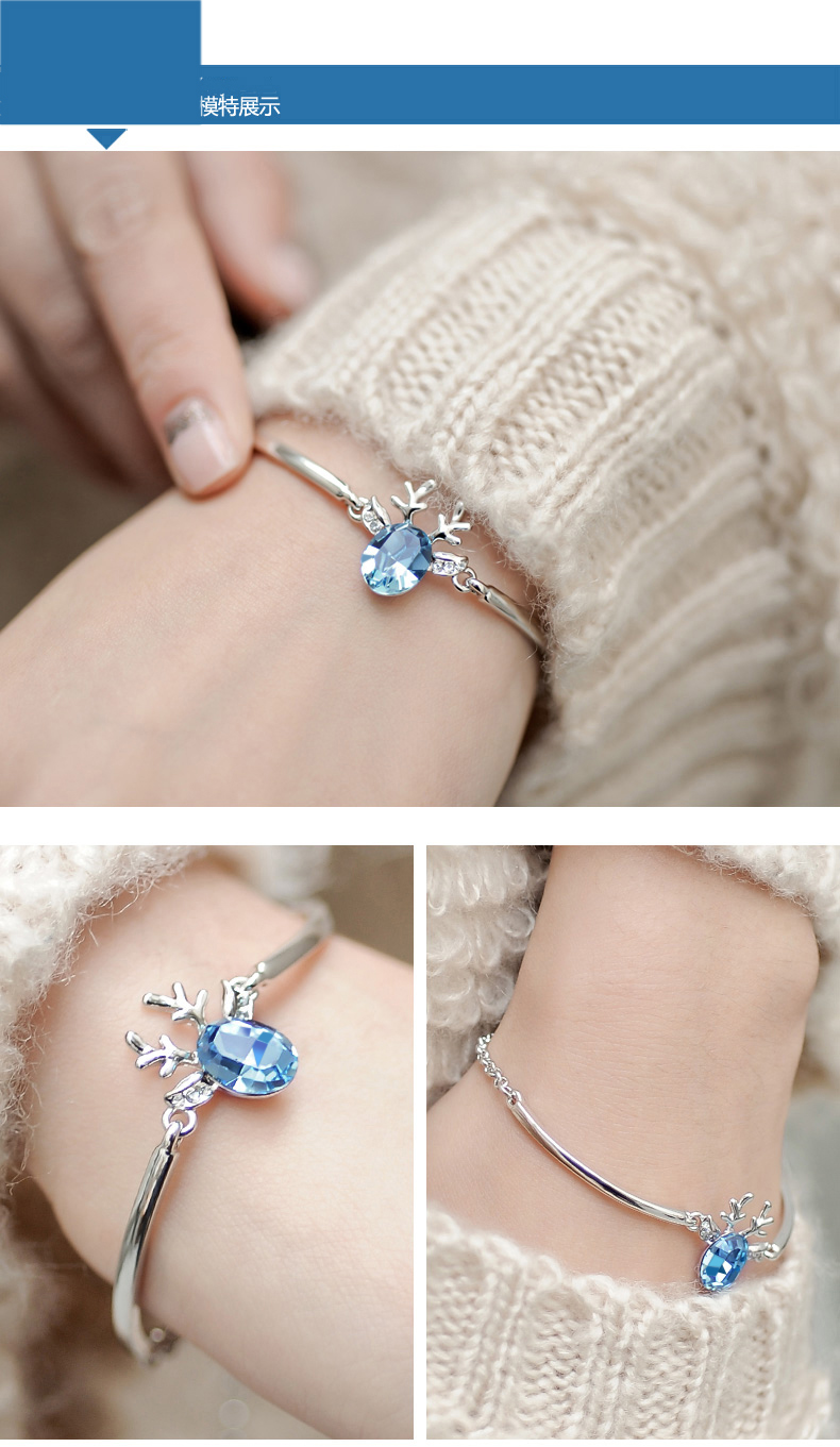 法玛莎 女韩范时尚手链 情侣闺蜜手链 小鹿吉祥 送女友 手链