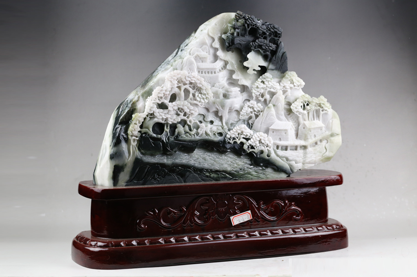 珠宝玉器 其他玉石 中国四大名玉 独山玉 【】摆件 g 品牌 京辰珠宝