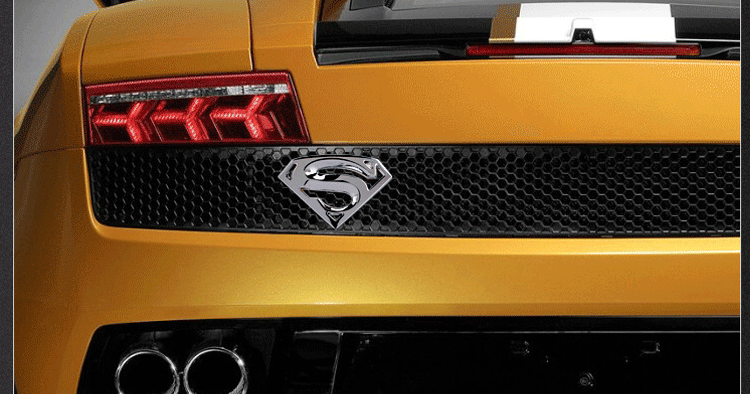 德饰爵 汽车金属车标装饰贴 个性3d车身立体贴侧尾标车身装饰标 超人