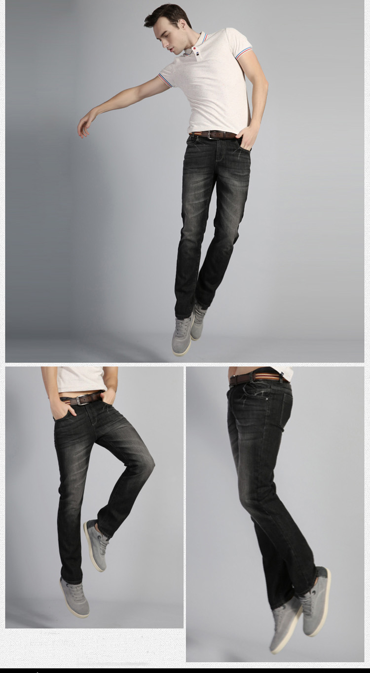鸿星尔克erke男牛仔长裤11214137530牛仔黑2xl