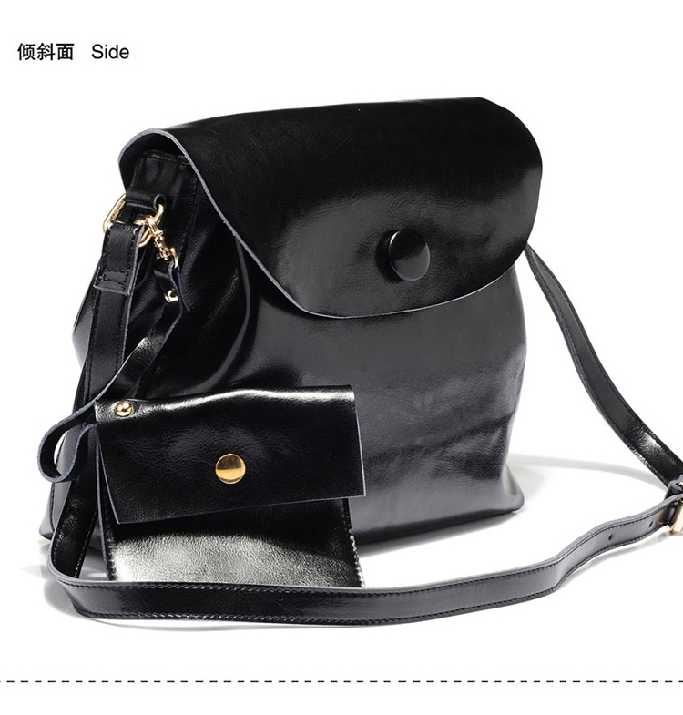 绎美 箱包礼品 百牧林女士子母土包包 女士子母包盖式土包斜跨手提包