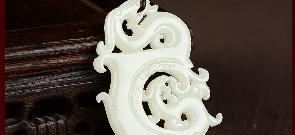 玉华情和田玉龙凤吊坠玉坠仿古镂空男女情侣款玉佩一对挂件爱情结婚