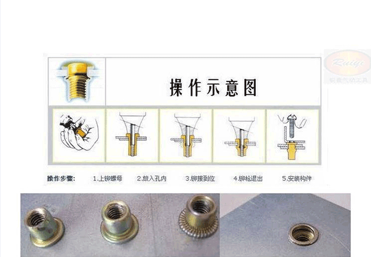 锐壹气动拉铆螺母枪拉帽枪拉母枪拉铆枪自动拉铆螺母抢工具m3-m10