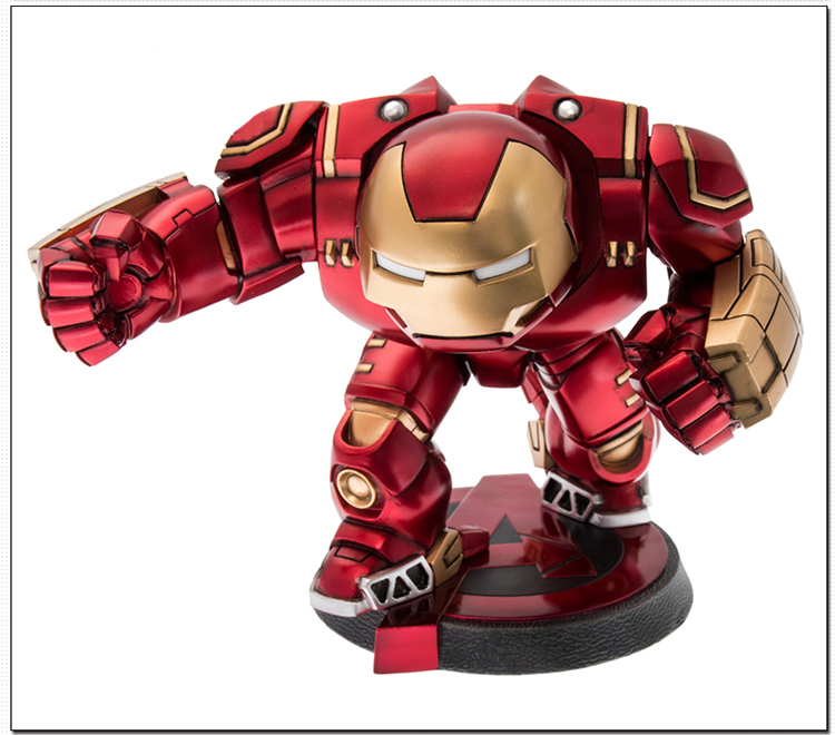 大拇哥 复仇者联盟2漫威钢铁侠反浩克装甲模型6英寸q版可爱摇头公仔