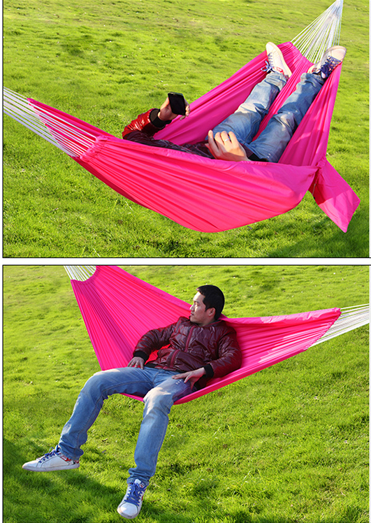 户外休闲吊床 双人吊床 结实轻便透气野营休闲 天蓝色