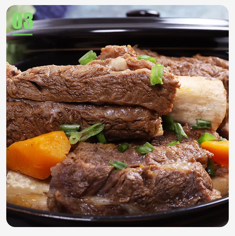 【第2份44.9元】科尔沁 牛排骨500g/1袋 牛肋排 生鲜冷冻牛肉