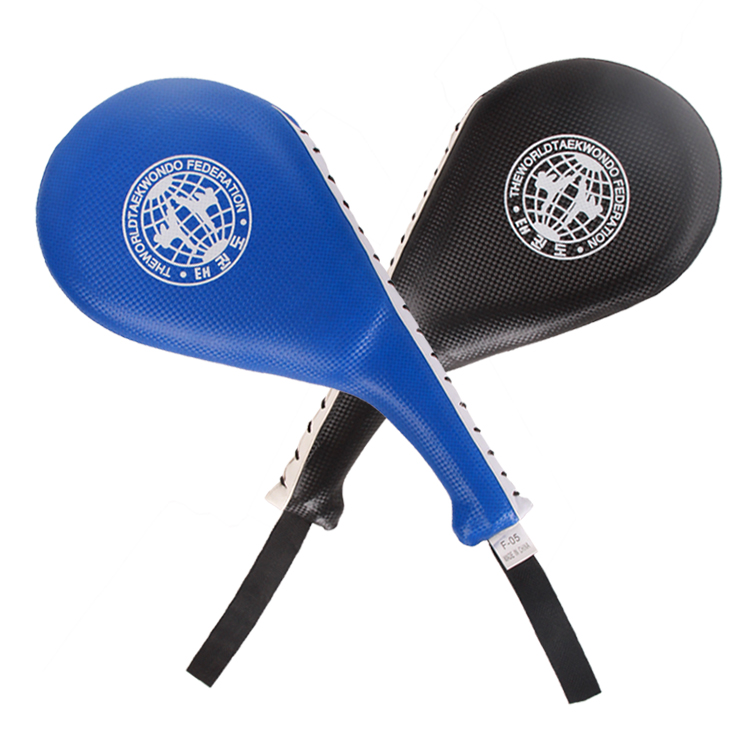 成人儿童跆拳道脚靶 双叶靶鸡腿靶跆拳道靶子 踢靶练习靶腿靶 红色一