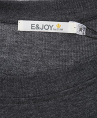 艾格 E&joy 冬季 休闲不规则下摆T恤14082814260 深灰色 165/38/M