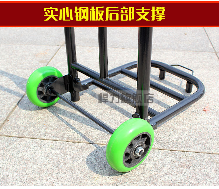 悍力 加固伸缩型行李车拉折叠便携式杆车手拉车推车购物车买菜车小拖车拉货车 大号-承重150斤